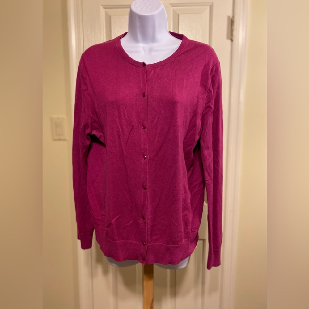 LOFT - Woman’s violet cardigan sweater, Size: XL - Picture 1 of 7